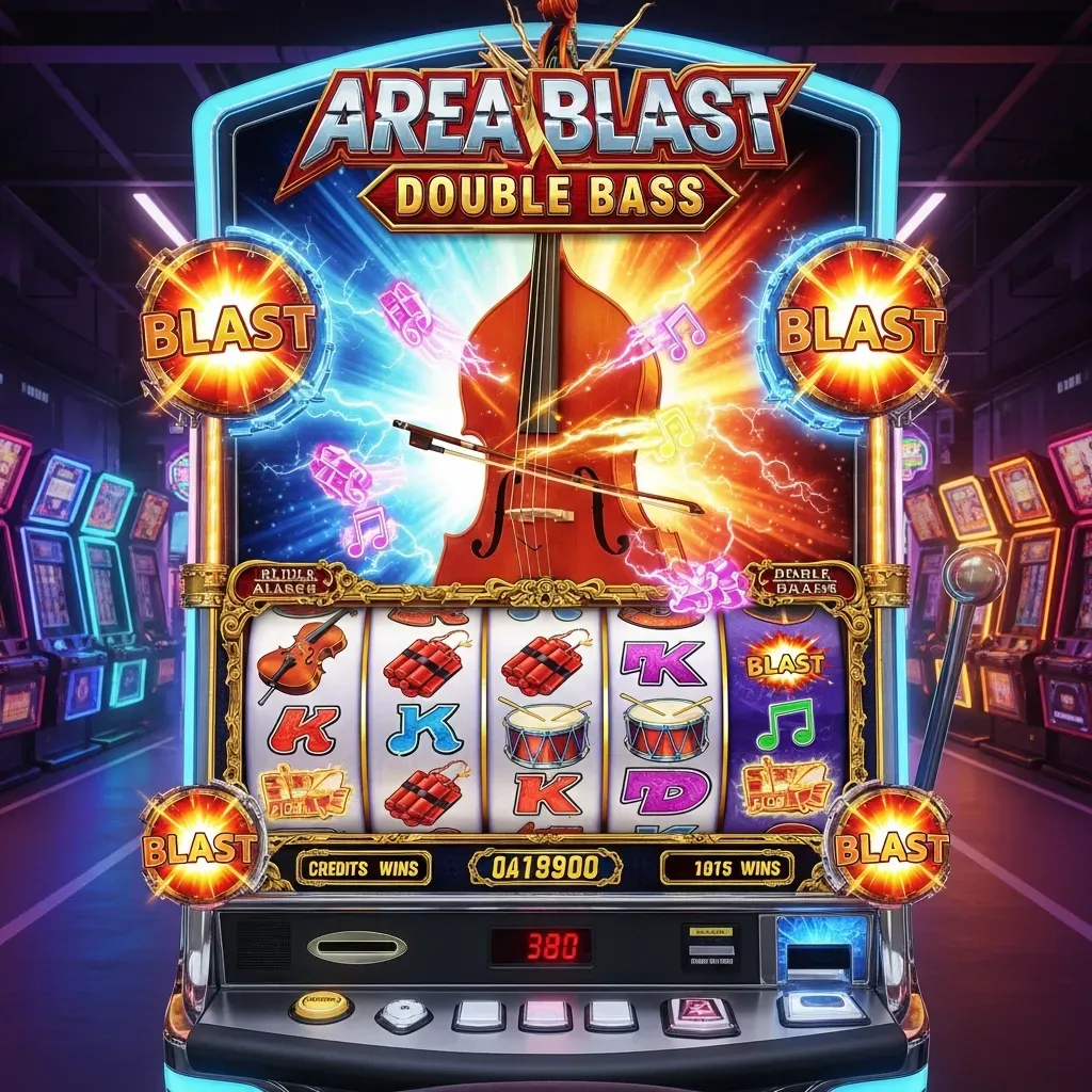 Area Blast Double Bass Area Blast Double Bass slot machine featuring a glowing double bass