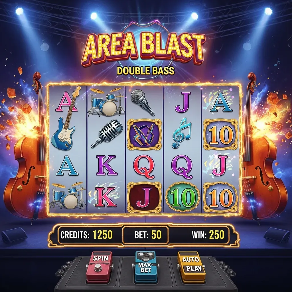 Area Blast Double Bass Area Blast Double Bass slot machine game with musical instruments