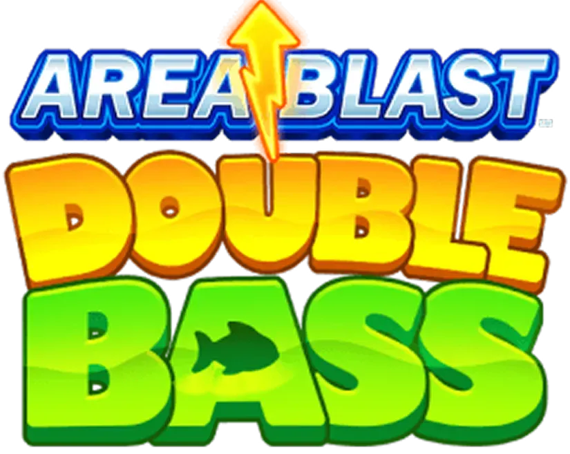 Area Blast Double Bass AREA BLAST DOUBLE BASS game logo with lightning and fish