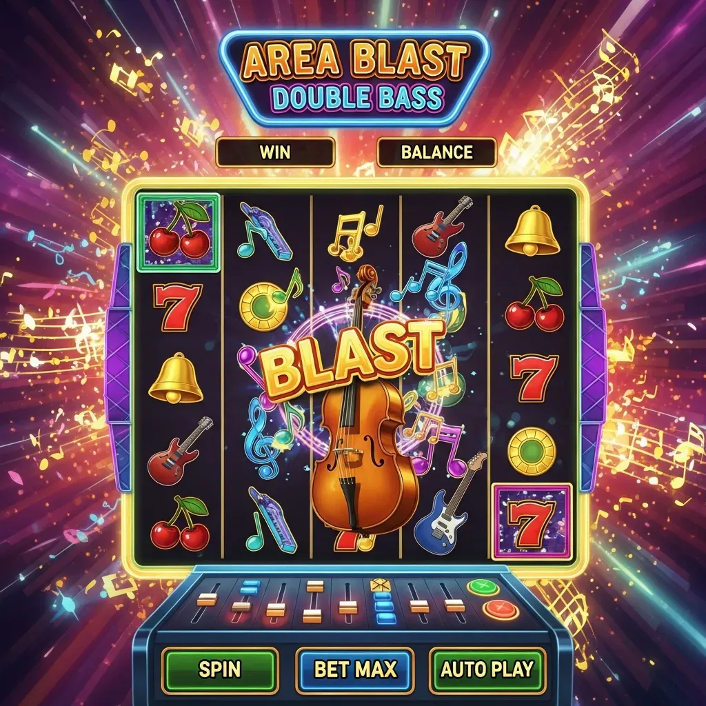 Area Blast Double Bass Area Blast Double Bass musical slot game with cello and notes